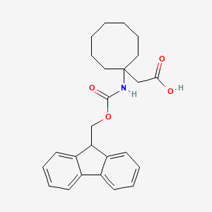 molecular formula C25H29NO4 B2836120 N-Fmoc-2-(1-aminocyclooctyl)acetic acid CAS No. 1199778-98-7