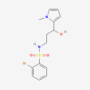 2-bromo-N-(3-hydroxy-3-(1-methyl-1H-pyrrol-2-yl)propyl)benzenesulfonamide