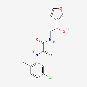molecular formula C15H15ClN2O4 B2836135 N1-(5-氯-2-甲基苯基)-N2-(2-(呋喃-3-基)-2-羟基乙基)草酰胺 CAS No. 1396760-02-3