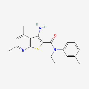 3-amino-N-ethyl-4,6-dimethyl-N-(3-methylphenyl)thieno[2,3-b]pyridine-2-carboxamide