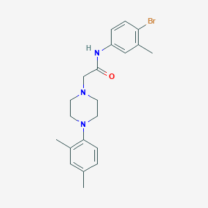 molecular formula C21H26BrN3O B2836139 N-(4-溴-3-甲基苯基)-2-[4-(2,4-二甲基苯基)哌嗪-1-基]乙酰胺 CAS No. 882080-87-7
