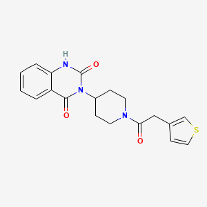 molecular formula C19H19N3O3S B2836140 3-(1-(2-(thiophen-3-yl)acetyl)piperidin-4-yl)quinazoline-2,4(1H,3H)-dione CAS No. 1903764-43-1