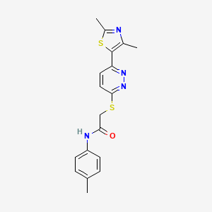 B2836142 2-((6-(2,4-dimethylthiazol-5-yl)pyridazin-3-yl)thio)-N-(p-tolyl)acetamide CAS No. 872988-09-5