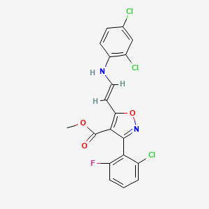 Methyl 3-(2-chloro-6-fluorophenyl)-5-[2-(2,4-dichloroanilino)vinyl]-4-isoxazolecarboxylate