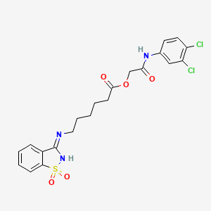 [2-(3,4-Dichloroanilino)-2-oxoethyl] 6-[(1,1-dioxo-1,2-benzothiazol-3-yl)amino]hexanoate