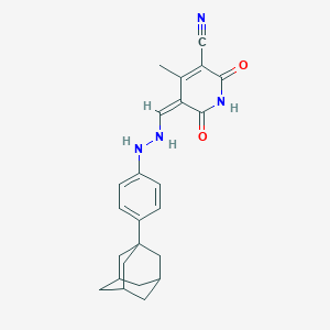 molecular formula C24H26N4O2 B283616 (5Z)-5-[[2-[4-(1-adamantyl)phenyl]hydrazinyl]methylidene]-4-methyl-2,6-dioxopyridine-3-carbonitrile 