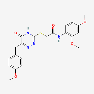 N-(2,4-dimethoxyphenyl)-2-((6-(4-methoxybenzyl)-5-oxo-4,5-dihydro-1,2,4-triazin-3-yl)thio)acetamide