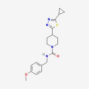 4-(5-cyclopropyl-1,3,4-thiadiazol-2-yl)-N-(4-methoxybenzyl)piperidine-1-carboxamide