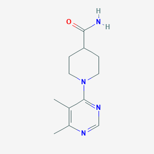 molecular formula C12H18N4O B2836183 1-(5,6-Dimethylpyrimidin-4-yl)piperidine-4-carboxamide CAS No. 2327188-76-9
