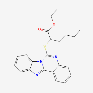 Ethyl 2-(benzimidazo[1,2-c]quinazolin-6-ylthio)hexanoate