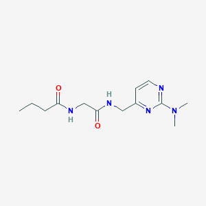 N-(2-(((2-(dimethylamino)pyrimidin-4-yl)methyl)amino)-2-oxoethyl)butyramide