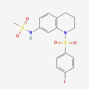 N-[1-(4-fluorophenyl)sulfonyl-3,4-dihydro-2H-quinolin-7-yl]methanesulfonamide