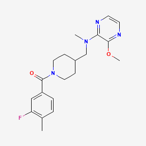(3-Fluoro-4-methylphenyl)-[4-[[(3-methoxypyrazin-2-yl)-methylamino]methyl]piperidin-1-yl]methanone