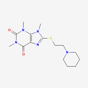 1,3,9-Trimethyl-8-(2-piperidin-1-ylethylsulfanyl)purine-2,6-dione
