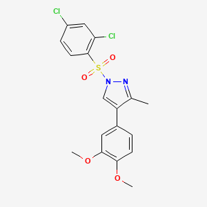 1-[(2,4-dichlorophenyl)sulfonyl]-4-(3,4-dimethoxyphenyl)-3-methyl-1H-pyrazole
