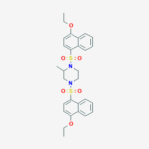 1,4-Bis[(4-ethoxynaphthalen-1-yl)sulfonyl]-2-methylpiperazine