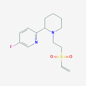 2-[1-(2-Ethenylsulfonylethyl)piperidin-2-yl]-5-fluoropyridine