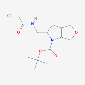 Tert-butyl 2-[[(2-chloroacetyl)amino]methyl]-2,3,3a,4,6,6a-hexahydrofuro[3,4-b]pyrrole-1-carboxylate