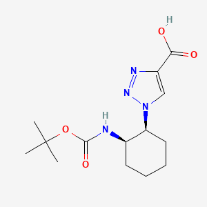 1-[(1S,2R)-2-{[(tert-butoxy)carbonyl]amino}cyclohexyl]-1H-1,2,3-triazole-4-carboxylic acid