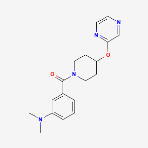 (3-(Dimethylamino)phenyl)(4-(pyrazin-2-yloxy)piperidin-1-yl)methanone
