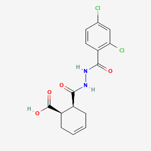 (1R,6S)-6-{[2-(2,4-dichlorobenzoyl)hydrazino]carbonyl}-3-cyclohexene-1-carboxylic acid