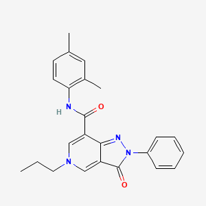 N-(2,4-dimethylphenyl)-3-oxo-2-phenyl-5-propyl-3,5-dihydro-2H-pyrazolo[4,3-c]pyridine-7-carboxamide