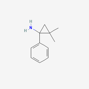 molecular formula C11H15N B2836268 2,2-Dimethyl-1-phenylcyclopropan-1-amine CAS No. 109296-40-4