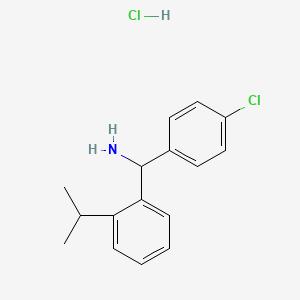 (4-Chlorophenyl)-(2-propan-2-ylphenyl)methanamine;hydrochloride