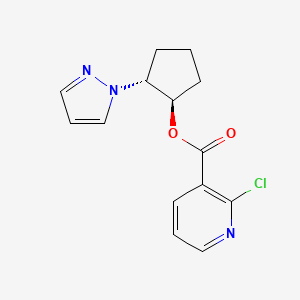 (1R,2R)-2-(1H-pyrazol-1-yl)cyclopentyl 2-chloropyridine-3-carboxylate