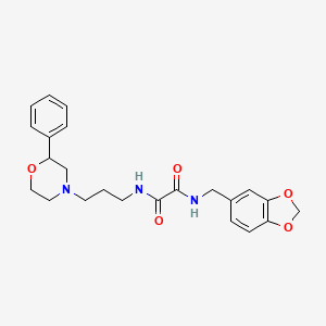 N1-(benzo[d][1,3]dioxol-5-ylmethyl)-N2-(3-(2-phenylmorpholino)propyl)oxalamide