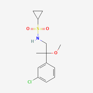 N-(2-(3-chlorophenyl)-2-methoxypropyl)cyclopropanesulfonamide