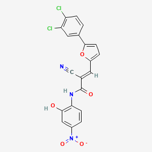 (E)-2-cyano-3-[5-(3,4-dichlorophenyl)furan-2-yl]-N-(2-hydroxy-4-nitrophenyl)prop-2-enamide