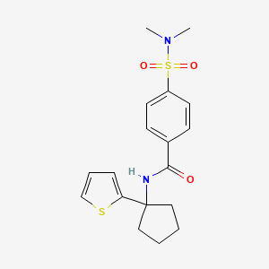 4-(N,N-dimethylsulfamoyl)-N-(1-(thiophen-2-yl)cyclopentyl)benzamide