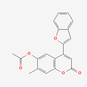 4-(1-benzofuran-2-yl)-7-methyl-2-oxo-2H-chromen-6-yl acetate