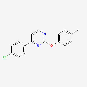molecular formula C17H13ClN2O B2836317 4-(4-氯苯基)-2-(4-甲基苯氧基)嘧啶 CAS No. 339106-09-1