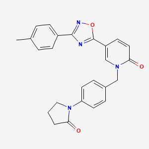 1-(4-(2-oxopyrrolidin-1-yl)benzyl)-5-(3-(p-tolyl)-1,2,4-oxadiazol-5-yl)pyridin-2(1H)-one