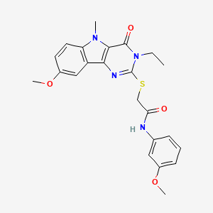 molecular formula C23H24N4O4S B2836325 1-[6-({2-[(2-fluoro-4-methylphenyl)amino]-2-oxoethyl}thio)pyridazin-3-yl]-N-propylpiperidine-4-carboxamide CAS No. 1112430-76-8