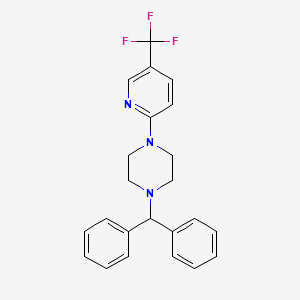 molecular formula C23H22F3N3 B2836327 1-苯甲基-4-[5-(三氟甲基)-2-吡啶基]哌嗪 CAS No. 400088-92-8