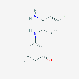 3-[(2-Amino-4-chlorophenyl)amino]-5,5-dimethylcyclohex-2-en-1-one