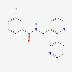 N-([2,3'-bipyridin]-3-ylmethyl)-3-chlorobenzamide