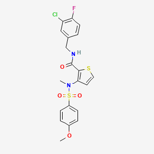 molecular formula C20H18ClFN2O4S2 B2836337 N-(5-氯-2,4-二甲氧基苯基)-1-(4-异丙基苯基)-2,5-二氧代-1,2,5,6,7,8-六氢喹啉-3-羧酰胺 CAS No. 1116082-63-3