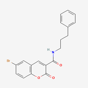 6-bromo-2-oxo-N-(3-phenylpropyl)-2H-chromene-3-carboxamide