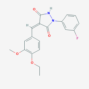 4-(4-Ethoxy-3-methoxybenzylidene)-1-(3-fluorophenyl)-3,5-pyrazolidinedione