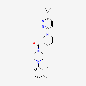 molecular formula C25H33N5O B2836340 3-Cyclopropyl-6-{3-[4-(2,3-dimethylphenyl)piperazine-1-carbonyl]piperidin-1-yl}pyridazine CAS No. 2097899-85-7
