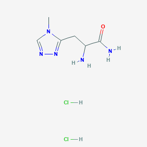 2-Amino-3-(4-methyl-1,2,4-triazol-3-yl)propanamide;dihydrochloride