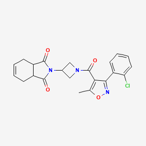2-(1-(3-(2-chlorophenyl)-5-methylisoxazole-4-carbonyl)azetidin-3-yl)-3a,4,7,7a-tetrahydro-1H-isoindole-1,3(2H)-dione