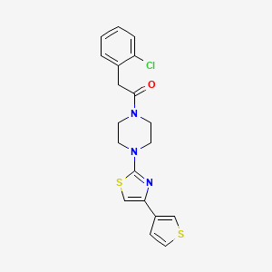 2-(2-Chlorophenyl)-1-(4-(4-(thiophen-3-yl)thiazol-2-yl)piperazin-1-yl)ethanone