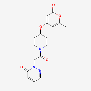 2-(2-(4-((6-methyl-2-oxo-2H-pyran-4-yl)oxy)piperidin-1-yl)-2-oxoethyl)pyridazin-3(2H)-one