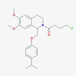 4-chloro-1-(1-((4-isopropylphenoxy)methyl)-6,7-dimethoxy-3,4-dihydroisoquinolin-2(1H)-yl)butan-1-one