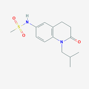 molecular formula C14H20N2O3S B2836359 N-(1-isobutyl-2-oxo-1,2,3,4-tetrahydroquinolin-6-yl)methanesulfonamide CAS No. 941955-31-3